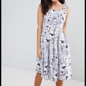 NWT baby blue floral midi dress